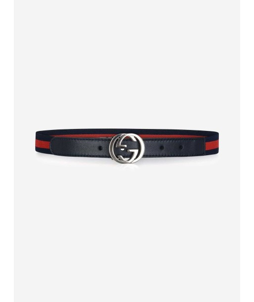 Gucci Kids Web Belt in Navy acheter en ligne