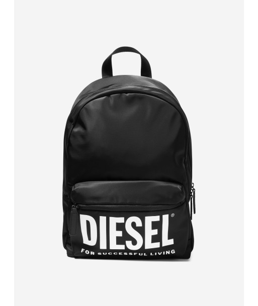 Diesel Kids Logo Print Backpack in Black Véritable concentré