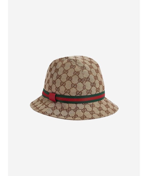 Gucci Kids Original GG Fedora in Brown Les magasins à Paris et en Île-de-France