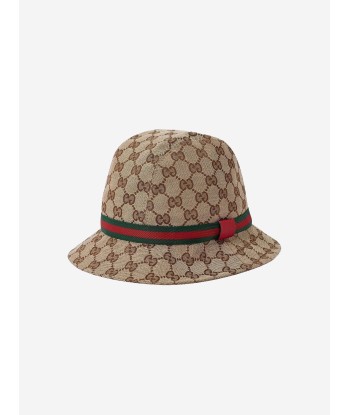 Gucci Kids Original GG Fedora in Brown Les magasins à Paris et en Île-de-France