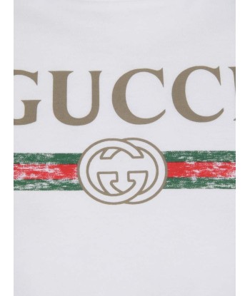 Gucci Kids Logo Print T-Shirt in White store