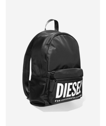 Diesel Kids Logo Print Backpack in Black Véritable concentré