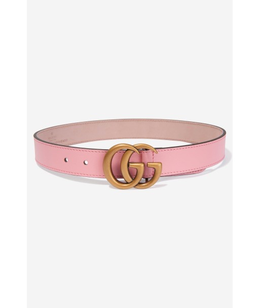 Gucci Girls Leather GG Belt in Pink vous aussi creer 