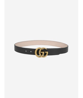 Gucci Kids Leather GG Belt in Black En savoir plus