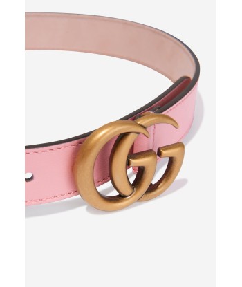 Gucci Girls Leather GG Belt in Pink vous aussi creer 