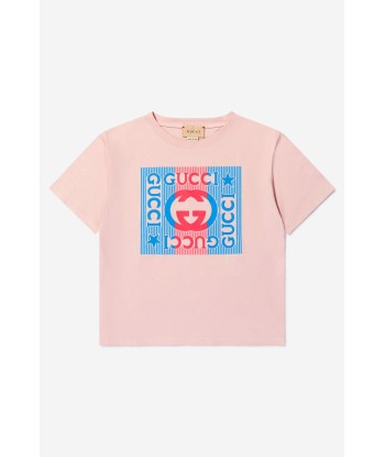 Gucci Girls Logo Print T-Shirt le des métaux précieux