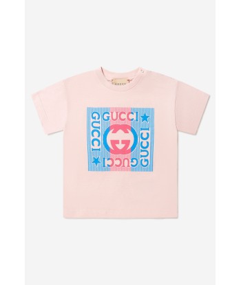 Gucci Baby Girls Logo Print T-Shirt Dans la société mordern