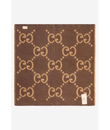 Gucci Baby GG Cashmere Blanket in Brown Comparez et commandez 