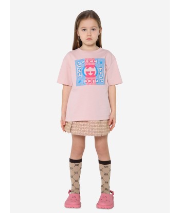 Gucci Girls Logo Print T-Shirt le des métaux précieux