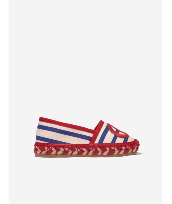 Gucci Girls Striped GG Espadrilles meilleur choix