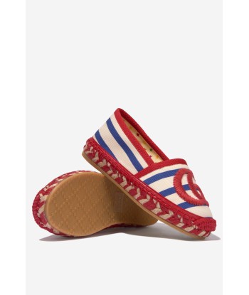 Gucci Girls Striped GG Espadrilles meilleur choix