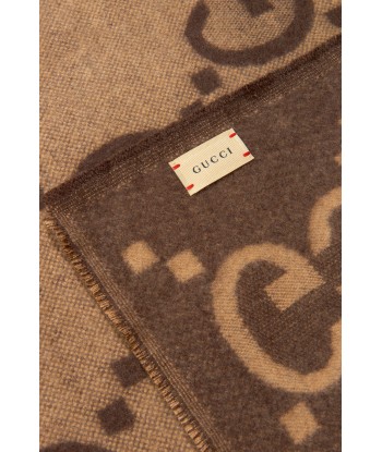 Gucci Baby GG Cashmere Blanket in Brown Comparez et commandez 