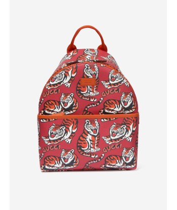 Gucci Kids Tiger Backpack in Red de technologie