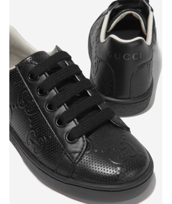 Gucci Kids Leather GG Ace Trainers in Black Le MVP de beaucoup