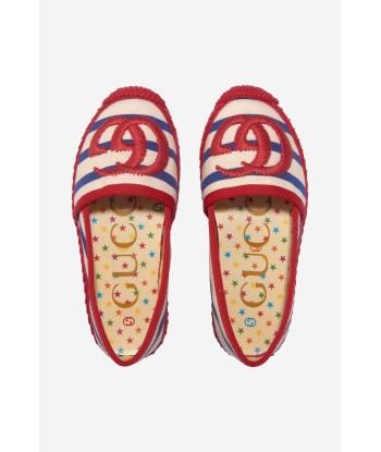 Gucci Girls Striped GG Espadrilles meilleur choix