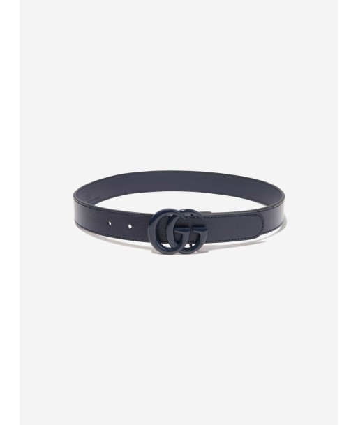 Gucci Kids Leather GG Belt in Navy 2 - 3 jours ouvrés.