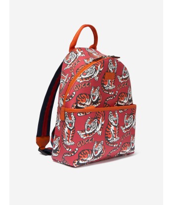 Gucci Kids Tiger Backpack in Red de technologie