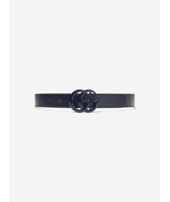 Gucci Kids Leather GG Belt in Navy 2 - 3 jours ouvrés.