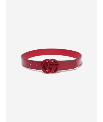 Gucci Kids Leather GG Belt in Red store