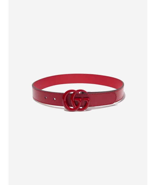 Gucci Kids Leather GG Belt in Red store