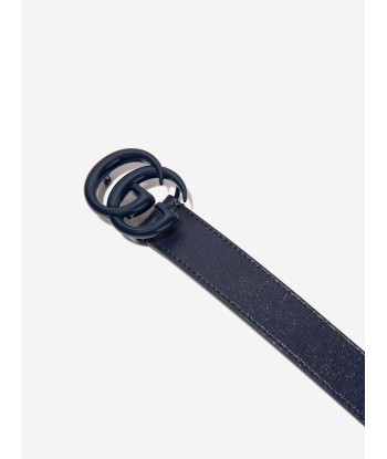 Gucci Kids Leather GG Belt in Navy 2 - 3 jours ouvrés.