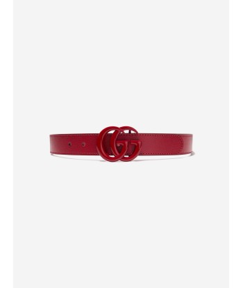 Gucci Kids Leather GG Belt in Red store