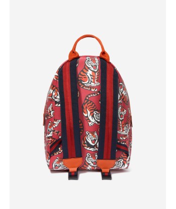 Gucci Kids Tiger Backpack in Red de technologie