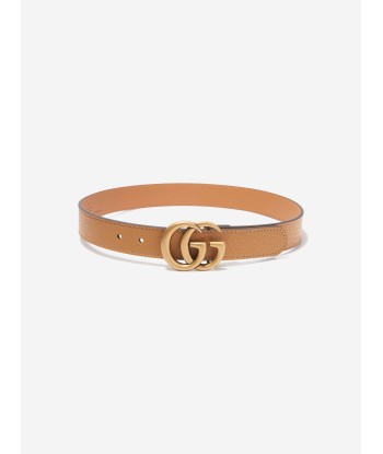 Gucci Kids Leather GG Belt in Brown Economisez 