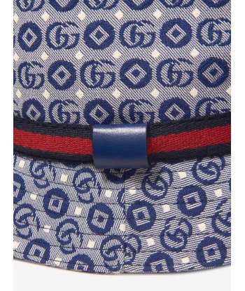 Gucci Kids Monogram Fedora in Blue À commander