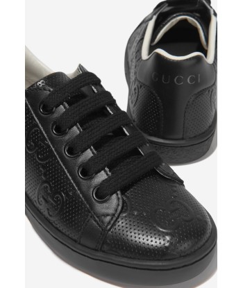 Gucci Kids Leather GG Ace Trainers in Black Le MVP de beaucoup