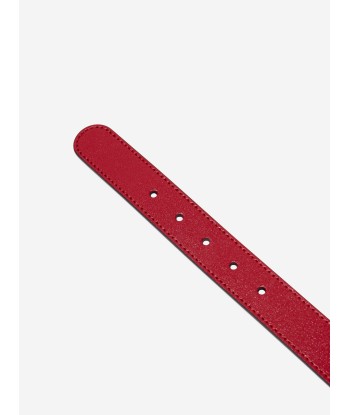 Gucci Kids Leather GG Belt in Red store