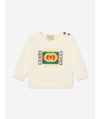 Gucci Baby Logo Print Sweatshirt in Ivory de la marque