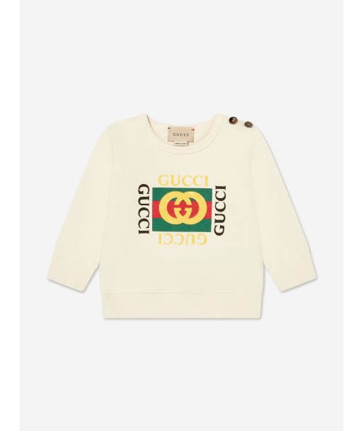 Gucci Baby Logo Print Sweatshirt in Ivory de la marque