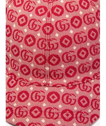 Gucci Kids GG Monogram Cap in Red l'achat 