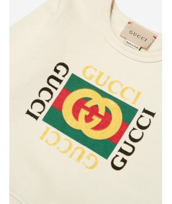 Gucci Baby Logo Print Sweatshirt in Ivory de la marque