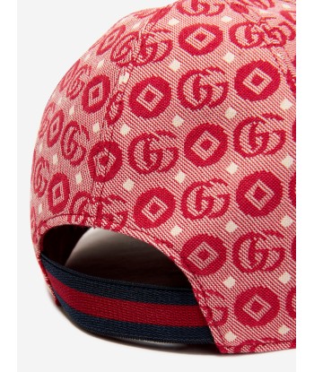 Gucci Kids GG Monogram Cap in Red l'achat 