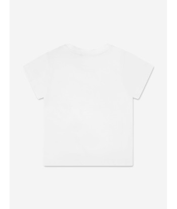 Gucci Baby Logo Print T-Shirt in White Voir les baskets