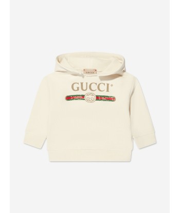 Gucci Baby Logo Print Hoodie in Ivory JUSQU'A -70%! 