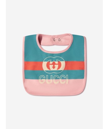 Gucci Baby Girls Bodysuit And Bib Gift Set in Pink vente chaude votre 