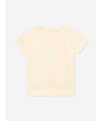 Gucci Kids Tiger Logo T-Shirt in Ivory Faites des économies