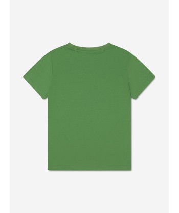 Gucci Kids Tiger Logo T-Shirt in Green commande en ligne