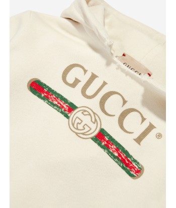 Gucci Baby Logo Print Hoodie in Ivory JUSQU'A -70%! 