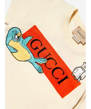 Gucci Baby Boys Logo T-Shirt in Ivory Toutes les collections ici