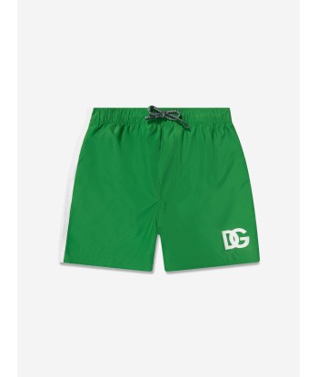 Dolce & Gabbana Boys Logo Swim Shorts in Green l'achat 