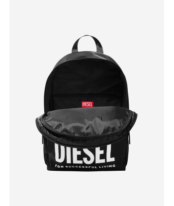 Diesel Kids Logo Print Backpack in Black Véritable concentré