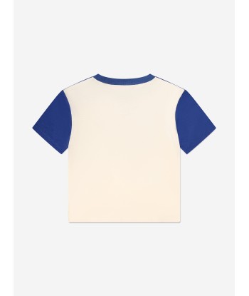 Gucci Kids Logo Print T-Shirt in Blue paiement sécurisé