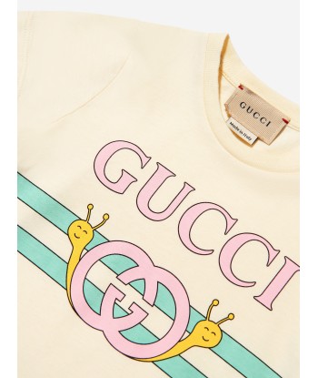 Gucci Baby Girls Logo T-Shirt in Ivory En savoir plus