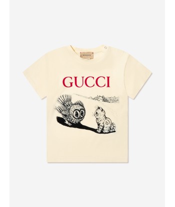 Gucci Baby Logo T-Shirt in Ivory ouvre sa boutique