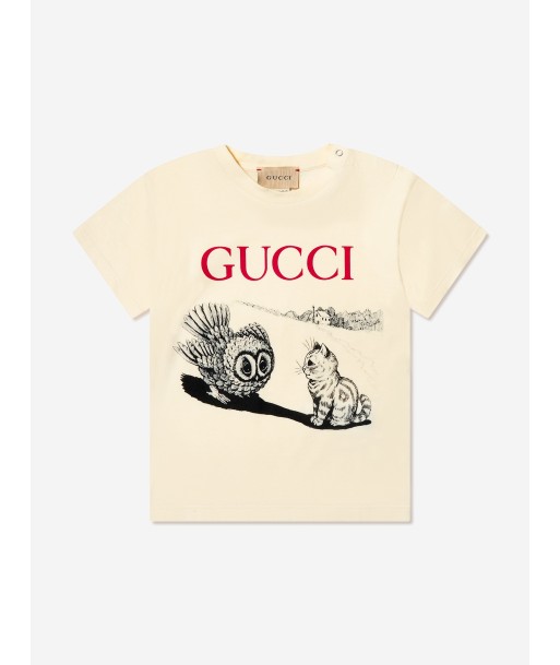 Gucci Baby Logo T-Shirt in Ivory ouvre sa boutique