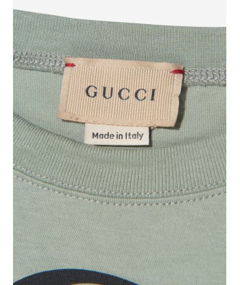 Gucci Boys Logo Print T-Shirt in Green s'inspire de l'anatomie humaine